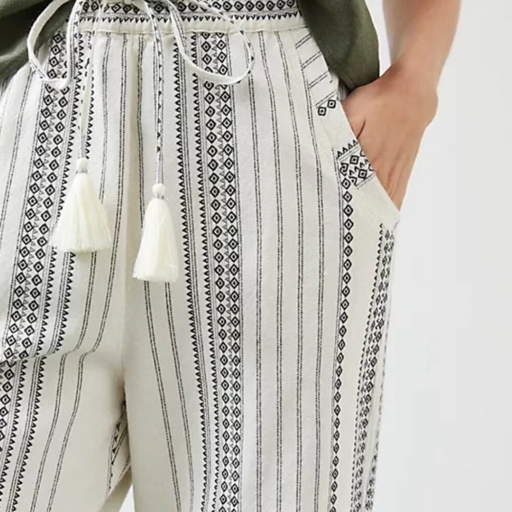 Anthropologie Boho Tassel Beach Pants